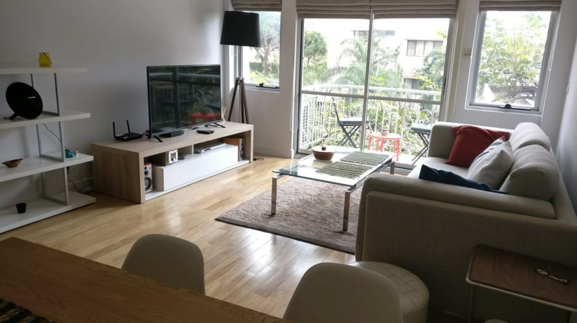 Two bedroom condo for rent in Thong Lo - Bright living room